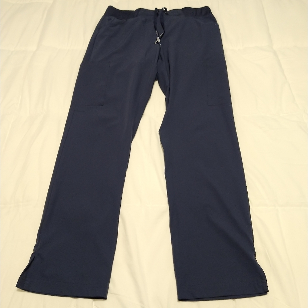 Medium Navy Blue Scrub Pants straight leg
